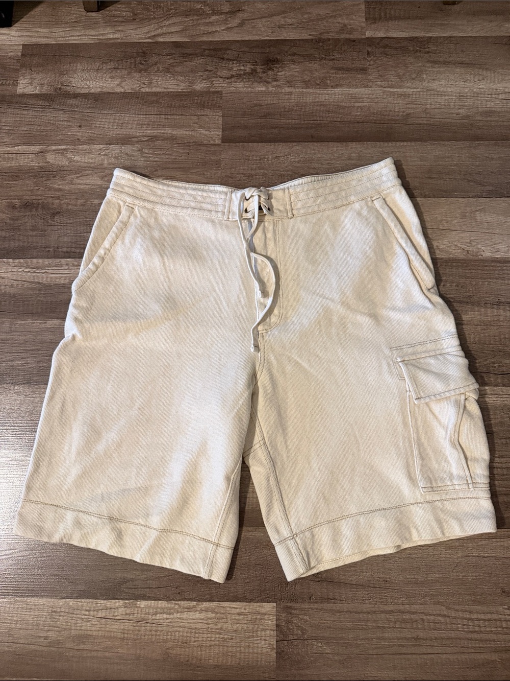 Polo by Ralph Lauren Men's Cream Cargo Drawstring Shorts